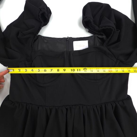 NEW Selkie Boleyn Dress Caviar Black Whimsigoth Coquette Lolita Romantic Goth 2X - Picture 3 of 6